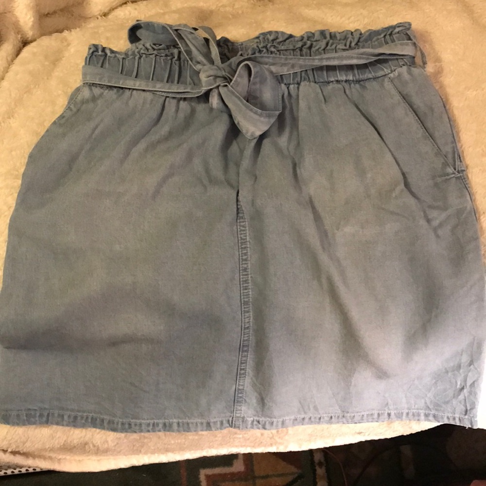 Faux Denim Skirt